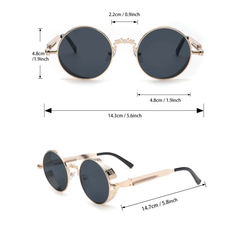 Spring Decor Round Frame Sunglasses