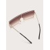 1pc Ladies' Rimless Sunglasses For Everyday Wear With A Gift Eyeglasses Box