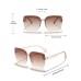 1pair 90s Style Women Ombre Lens Boho Fashion Glasses, For Summer Beach & Club Parties