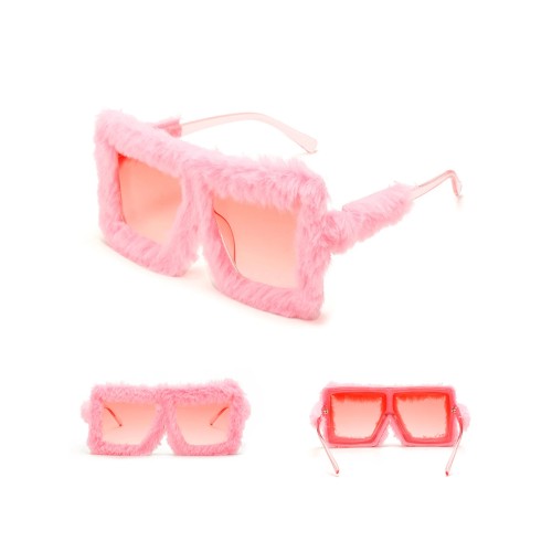 Fuzzy Frame Fashion Glasses