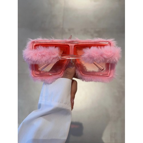 Fuzzy Frame Fashion Glasses