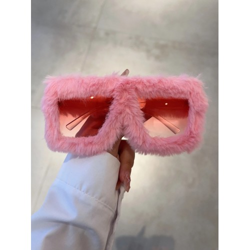 Fuzzy Frame Fashion Glasses