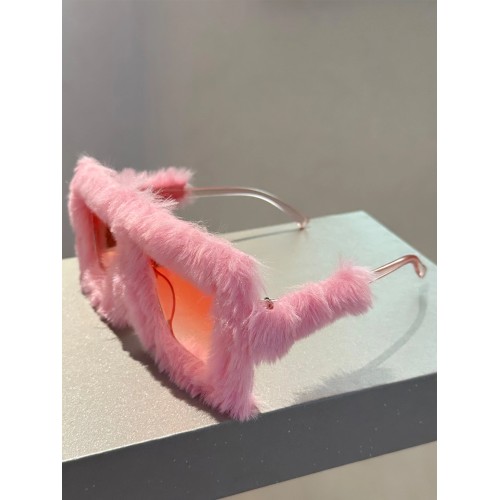 Fuzzy Frame Fashion Glasses