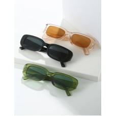 3pairs Square Frame Sunglasses