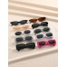 10pcs Plastic Frame Vintage Colorful? Cat Eye & Geometric Design Sunglasses Set For Summer Beach Decoration women's sunglasses