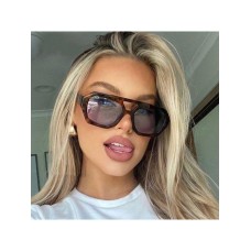 Trendy New Arrival High-end Square Frame Double Beam Sunglasses Unisex, Retro Oceanic Piece Stylish Shades For Beach & Club Parties