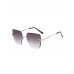 1pc Frameless Cut Edge Polygon Shape Gradient Color Metallic Fashion Sunglasses For Outdoor Travel