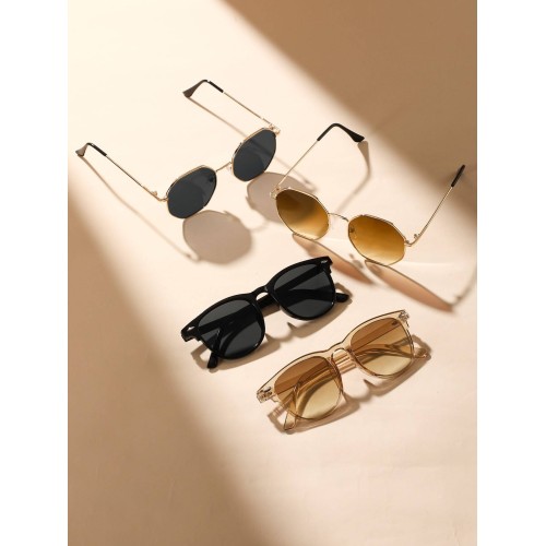 4Pairs Fashion Glasses Shades For Summer Or Daily Life Outdoor Travel