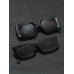 2pcs Women's Gray Square Frame Cool Rocker Fashionable Glasses, Suitable For Everyday Use