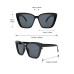 5pcs Large Square Frame Black Sunglasses For Women Daily Life Back To School Summer Vacation Clothing Accessories