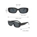 10pcs Women Square Black White Glasses  Boho Frame Fashion Sunglasses For Summer Vacation Outdoor Daily Life