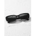 10pcs Women Square Black White Glasses  Boho Frame Fashion Sunglasses For Summer Vacation Outdoor Daily Life