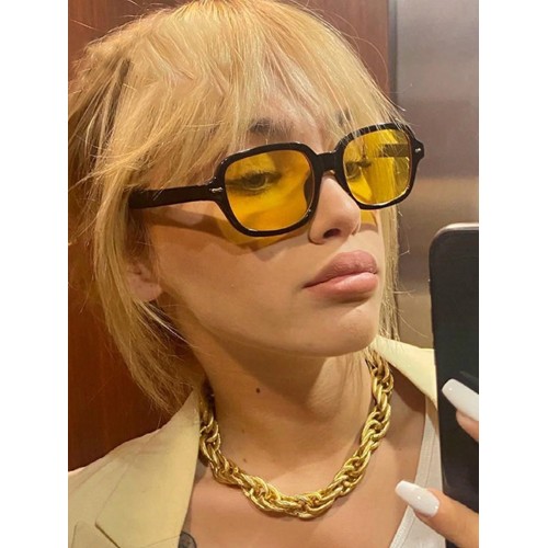 1pc Square Oversize Y2k Vintage Personality Fashion Sunglasses