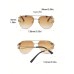 1Pair Unisex Top Bar Animal Decor Rimless Fashion Glasses For Summer Vacation