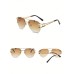 1Pair Unisex Top Bar Animal Decor Rimless Fashion Glasses For Summer Vacation