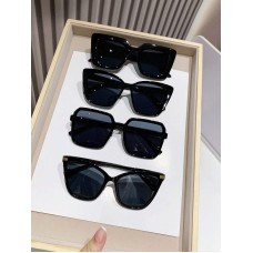 4pairs Women's Square Plastic Decoration Fashion Glasses