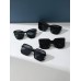 4pairs Women's Square Plastic Decoration Fashion Glasses