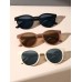 3pcs Small Black Beige  Around Frame Y2K Boho Sunglasses For Women Travel Daily School Life Clothing Accessories