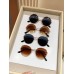 4pcs Ladies' Round Metal Decor Fashion Sunglasses