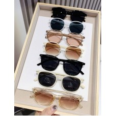 4pcs Retro Round Frame Uv Protection Sunglasses With Fashionable Plastic Decorations + 3pcs Retro Square Frame Uv Protection Sunglasses With Fashionable Plastic Decorations For Men And Women