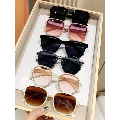 6pc Women’s Square Plastic Decorative Fashion Glasses