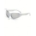 1pc European And American Style Y2k Millennial Futuristic Sunglasses, Unisex Street Style Uv Protection Sports Cycling Eyewear