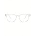 1pc New Arrival Transparent Anti-blue Light Retro Personality Big Frame Plain Glasses For Men And Women