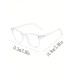 1pc New Arrival Transparent Anti-blue Light Retro Personality Big Frame Plain Glasses For Men And Women