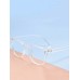 1pc New Arrival Transparent Anti-blue Light Retro Personality Big Frame Plain Glasses For Men And Women