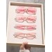 4pcs Women Square Pink Cat Eye Trendy Frame Fashion Glasses For Daily Life Clothing Accessories