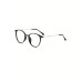 1pc Women's Fashionable Round Frame Eyeglasses, Black, Trendy, Decorative Clear Lens Glasses