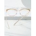 1pc New Arrival Metal Anti-blue Light Color-changing Glasses With Cat Eye Frames For Decoration & Protection