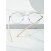 1pc Fashionable Women'S Non-Prescription Eyeglass Frame With Retro Square Frame & Two Tone Leg & Interior Painted Color Effect & Anti-Blue Light Indoor Lenses And Photochromic Outdoor Lenses, Compatible With Prescription Lenses, Beige