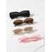 4pcs Cat Eye Geometrical Design Fashion Y2k Plastic Black Pink Leopard Sunglasses For Women Outdoor Beach Party Accessories