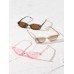 4pcs Cat Eye Geometrical Design Fashion Y2k Plastic Black Pink Leopard Sunglasses For Women Outdoor Beach Party Accessories